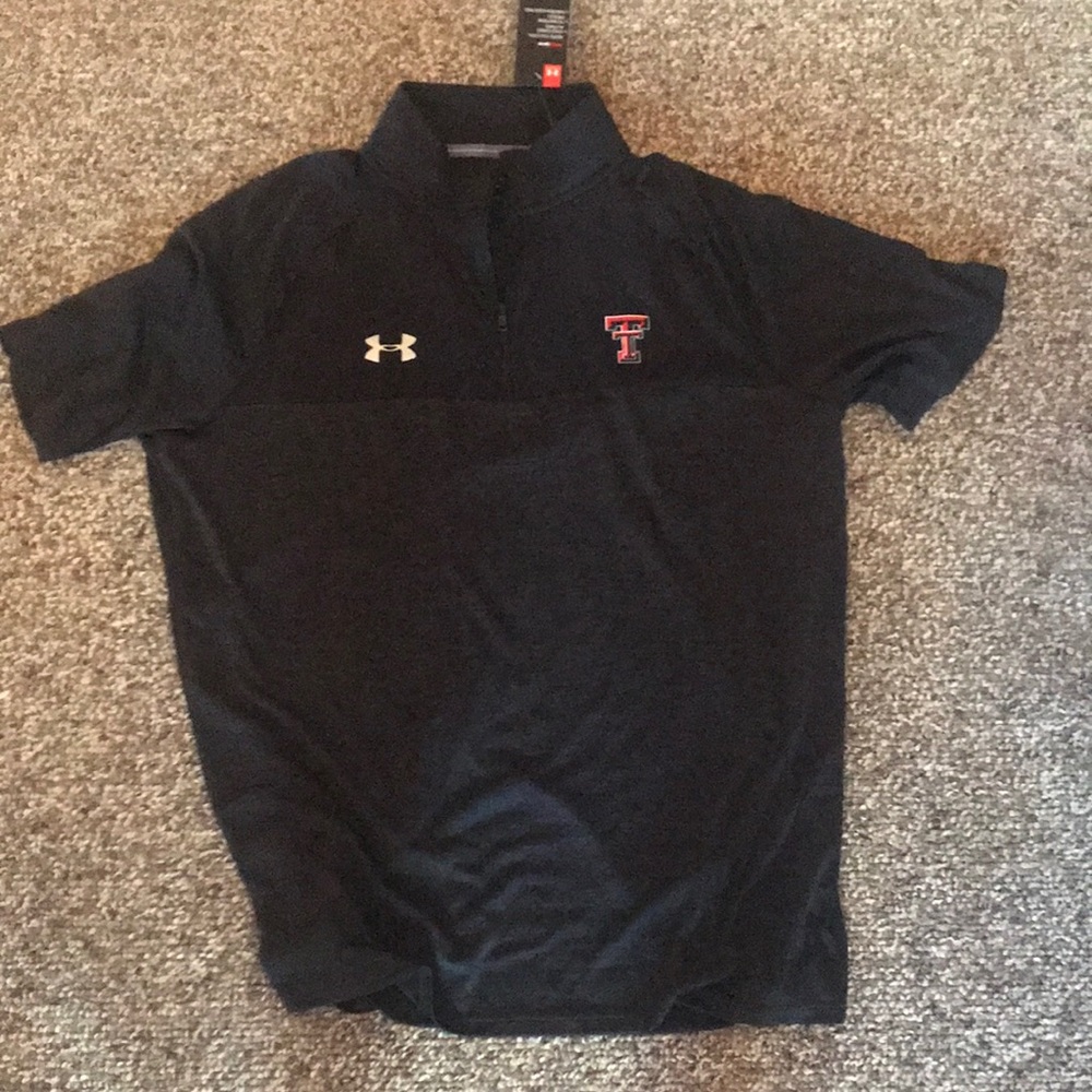 Under Armour Black Polo with Red Accent